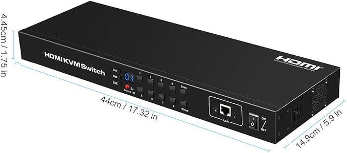 Conmutador KVM HDMI 8X1 personalizado de 8 puertos