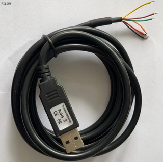 Cable FTDI TTL-232RG-VSW3V3-WE USB a TTL con electrónica integrada, LED, 3,3 V/50 mA